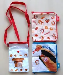 パンどろぼう　ショルダーバッグ＆絵本型ポーチ　3点セット