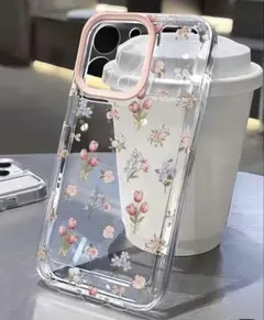 iPhone 16 ケース ピンク 花柄のサムネイル