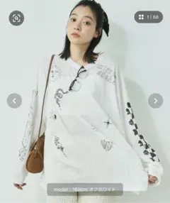 オフホワイト ビッグシルエット Tシャツ