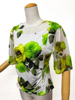 JOAN】 Lサイズ 新品 社交ダンス 花柄メッシュ バックル付き12105 
