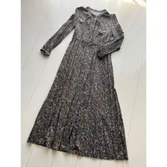 【GLOBAL WORK】小花柄ロングワンピースM 羽織りとしてもOK