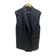 ZARA フェイクレザー ダブルボタン ベスト