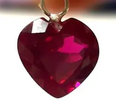 最高品質 ラボグロウンレッドハートルビー22.32CT チャーム