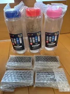 ドラゴンクエスト一番くじ水筒3本、クリップ４個セット