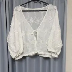 Samansa Mos2 インド3D刺繍ボレロブラウス