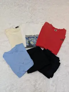 メンズ 夏服 6点セット 半袖 Tシャツ UNIQLO ノースフェイス H&M