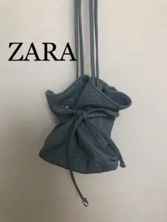 ZARA 巾着ショルダーバッグ
