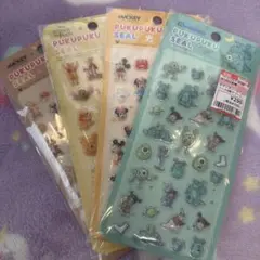 PUKUPUKU SEAL♡ぷくぷくシールミッキーモンスターズ・インク4枚セット