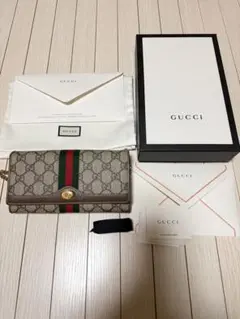 未使用品 バレンシアガ グッチ ペーパー ミニウォレット 三つ折り財布