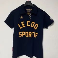 美品/le coq sportif ゴルフシャツ Mサイズ ネイビー