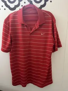 Nike Dri-FIT 赤 ストライプ ポロシャツ XL