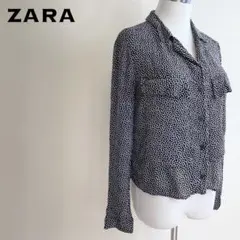 ZARA ザラ ドット柄シフォンブラウス