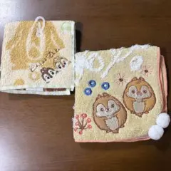 【新品】ディズニーストア チップとデール ミニタオル 2枚セット