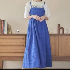 earth music&ecology シフリー刺繍キャミワンピース