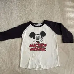 GLOBAL WORK 長袖カットソー XL 5部袖　ミッキーマウス　ディズニー