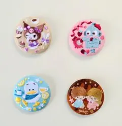 サンリオ　刺繍缶バッジ