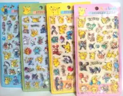 ポケモン ポケピース ジュエリードロップシール 立体シール ４枚
