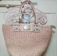 L'EST ROSE かごバッグ ピンク リボンレースアップ♡のサムネイル
