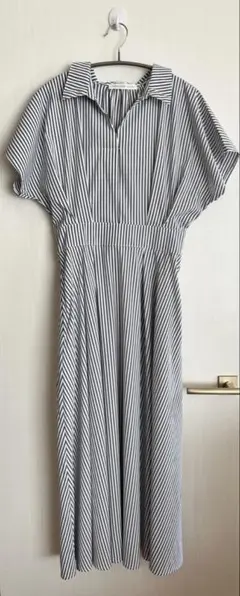 【EVERY.VERY NICE CLAUP】ストライプ柄 半袖シャツワンピース