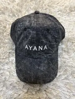 AYANA 刺繍 ダークグレー キャップ