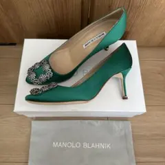 MANOLO BLAHNIK パンプス グリーン 37.5のサムネイル