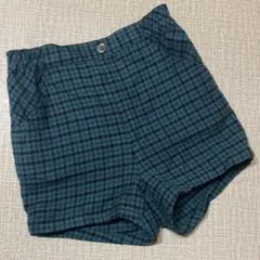 familiar レトロ　チェック　ショートパンツ　100サイズ ウール　車