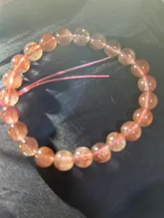 h*o様 値下げ！天然石　ピンクラビットヘア　ブレスレット