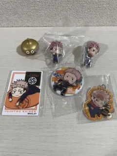 呪術廻戦 虎杖悠仁 グッズまとめ売り ジャンプGIGA付録 全サ缶バッジ