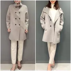 theory luxe 24AW ミドル丈　カシミヤ混ダブルフェイスコート