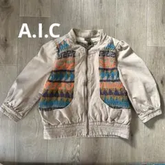 A.I.C. エスニック柄ジャケット ベージュ