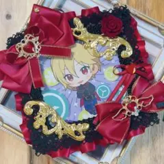 「硬質カード コースター ケース」赤 黒 痛ロゼット レッド ブラック