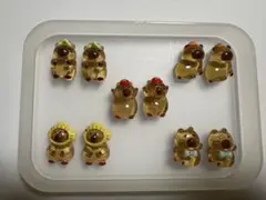 ①カピバラ ペイントガラスビーズ 10個セット ハンドメイド パーツ