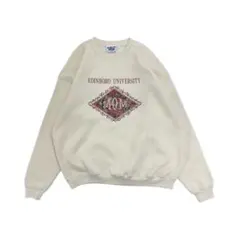 刺繍スウェット 古着 カレッジスウェット