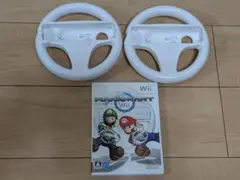 任天堂Wii マリオカート ソフト＆ハンドル 2個セット
