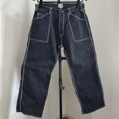 【廃盤❗️】 JELADO ウォバッシュパンツ ストライプパンツ シンチバック 黒のサムネイル