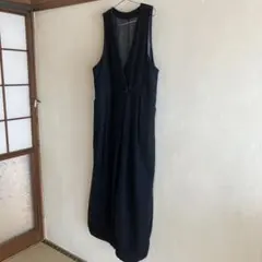ネストローブ　リネンデニムサロペット