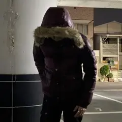 archive grunge 00s ファー付きダウンジャケット 光沢CE93