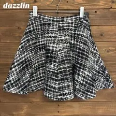 ♦︎【ダズリン】dazzlin チェック柄 フレアスカート ツイード生地 M