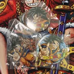 ドラゴンボール 缶バッジ グリコ アイス 販促用 台紙付き 未開封・未