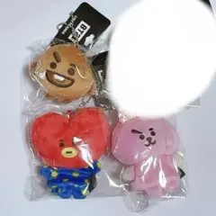 BTS BT21 指人形 ぬいぐるみ マスコット チャーム　3体セット