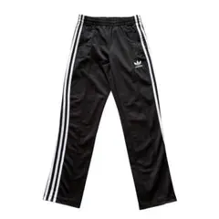 古着 adidas アディダス トラックパンツ ブラック ホワイト 黒 白