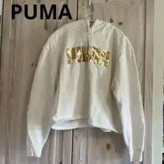 PUMA フード付きクロップドスウェット