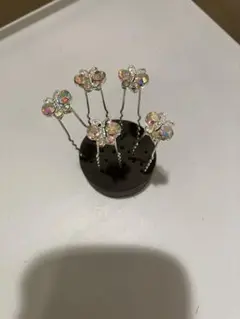 蝶々　クリスタルヘアピン6本セット