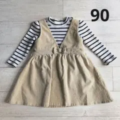 【90】ママラク ドッキングワンピース