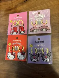 サンリオ ハローキティ マイメロディ クロミ シューズタグ 4個セット 上靴タグ
