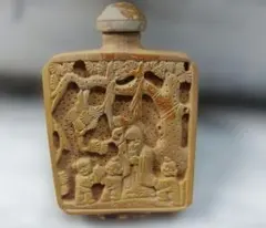 ターコイズ色 鼻煙壺 獅子彫刻 置物 - メルカリ
