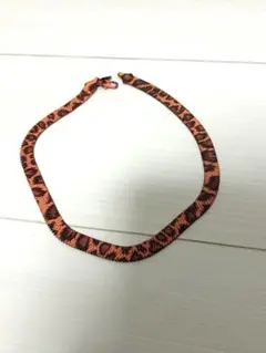 スネークチェーン ネックレス オレンジ×ブラックのサムネイル