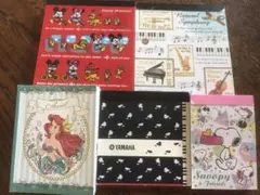 メモ帳6冊セット ディズニー　スヌーピー　ミッキーなど