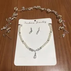 パール ネックレス ピアス ヘアアクセサリー まとめ売り