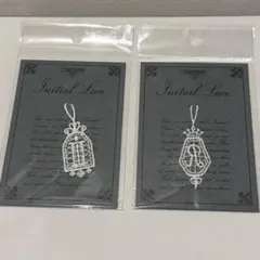 CHIKAZAWA Initial Lace チャーム 2個セット　R I